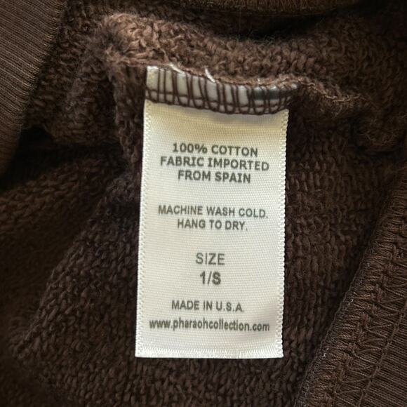 Pharaoh Collection Irene Crewneck in French Terry Size 1/Small - Picture 5 of 7